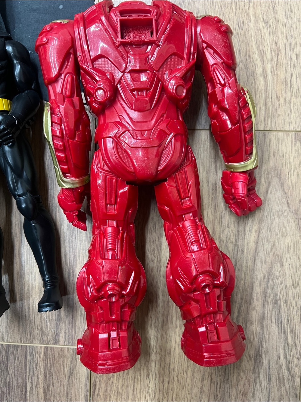 Marvel Red Iron Man & Black Batman Kids Superhero Figures - Picture 3 of 7